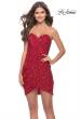 Picture of: Sweetheart Strapless Dress with Ruffle Skirt in Red, Style: 30932, Detail Picture 2