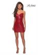 Picture of: Short Sequin Dress with Strapless Sweetheart Neckline in Red, Style: 28229, Detail Picture 3