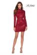 Picture of: Long Sleeve Sequin Party Dress with High Neckline in Red, Style: 29406, Detail Picture 3