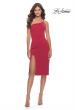 Picture of: Chic One Shoulder Midi Dress with High Slit in Red, Style: 30919, Detail Picture 3