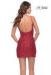 Picture of: Short Dress with Square Neck and Skirt Slit in Red, Style: 30960, Detail Picture 5