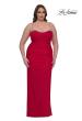 Picture of: Jersey Plus Size Dress with Rhinestone Neckline and Straps in Red , Style: 32992, Detail Picture 1