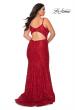 Picture of: Sequin Curvy Prom Dress with Cut Out Open Back in Red, Style: 29063, Detail Picture 3