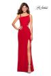 Picture of: Asymmetrical Jersey Prom Dress with Cut Outs in Red, Style: 27126, Main Picture