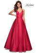 Picture of: Empire Waist Long Dress with Full Skirt and Pockets in Red, Style: 27504, Main Picture