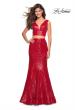Picture of: Fully sequin Two Piece Floor Length Prom Gown in Red, Style: 27590, Main Picture