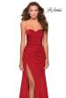 Picture of: Strapless Jersey Prom Dress with All Over Ruching in Red, Style: 28334, Main Picture