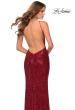 Picture of: HIgh Neck Sequin Gown with Open Back and Slit in Red, Style: 28529, Main Picture