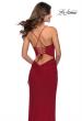 Picture of: Chic Jersey Dress with Intricate Lace Up Back in Red, Style: 28792, Main Picture