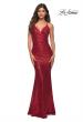 Picture of: Wrap Style Long Gown in Beautiful Sequin in Red, Main Picture
