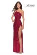 Picture of: One Shoulder Sequin Dress with Circle Cut Out in Red, Style: 31089, Main Picture