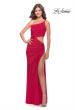 Picture of: One Shoulder Dress with Side Cut Out and Unique Back in Red, Style: 31386, Main Picture