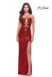 Picture of: Stretch Sequin Dress with Unique Front Cut Outs in Red, Style: 31549, Main Picture