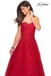 Picture of: Strapless Tulle Prom Dress with Lace Appliques in Red, Style: 27269, Detail Picture 8