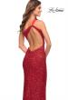 Picture of: One Shoulder Luxurious Soft Sequin Dress with Slit in Red, Style: 30562, Detail Picture 8