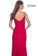 Picture of: Simple Jersey Gown with Deep V Neckline and Ruching in Red, Style: 32115, Detail Picture 8