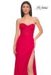 Picture of: Lace Bustier Strapless Dress with Ruched Jersey Skirt in Red, Style: 32234, Detail Picture 8