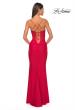 Picture of: Jersey Dress with Illusion Waist and Bustier Top in Red, Style: 32258, Detail Picture 8