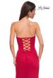 Picture of: Jersey Strapless Dress with Sweetheart Rhinestone Lined Neckline in Red , Style 32829, Detail Picture 8
