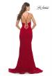 Picture of: Unique Stretch Lace Prom Dress with Sheer Bodice in Red, Style: 31249, Detail Picture 9