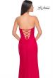 Picture of: Lace Bustier Strapless Dress with Ruched Jersey Skirt in Red, Style: 32234, Detail Picture 9