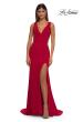 Picture of: Open Back Evening Dress with Rhinestone Embellished Sides and Back in Red, Style: 32922, Detail Picture 9