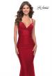 Picture of: Prom Dress with Side Cutouts and Open Tie Back in Red, Style: 30977, Style: 30977
