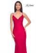 Picture of: Illusion Back with Boning Detail on Jersey Prom Dress in Red, Style: 32153, Detail Picture 10