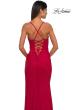Picture of: Simple Prom Dress with Side Ruching and Lace Up Back in Red , Style: 33103, Detail Picture 10