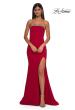 Picture of: Strapless Jersey Gown with Stunning Rhinestone Neckline in Red, Style: 32891, Detail Picture 11
