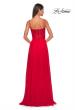 Picture of: Chiffon and Lace Gown with Bustier Top in Red, Style: 32276, Detail Picture 12