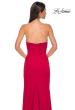 Picture of: Fabulous Jersey Dress with Rhinestones Lining the Top and HIgh Slit in Red , Style 32854, Detail Picture 12