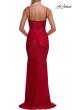 Picture of: Lace Fitted Gown with Ruched Bodice and Sheer Back in Red, Style: 33443, Detail Picture 15