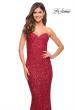 Picture of: Strapless Sweetheart Luxe Sequin Gown in Red, Style: 30714, Detail Picture 16