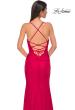 Picture of: Open Back Prom Dress with Rhinestone Detail Neckline in Red , Style 32851, Detail Picture 16
