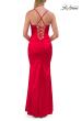 Picture of: Satin Fitted Gown with Strappy Open Back in Red, Style: 33611, Detail Picture 17
