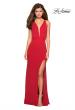 Picture of: Plunging Neckline Gown with Intricate Cut Out Back in Red, Style: 26997, Back Picture