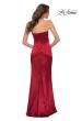 Picture of: Simply Chic Strapless Stretch Satin Long Gown in Red, Style 29807, Back Picture