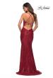 Picture of: Wrap Style Long Gown in Beautiful Sequin in Red, Back Picture