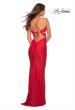 Picture of: Cut Out Prom Dress with Ruching and Open Back in Red, Back Picture