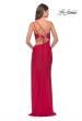 Picture of: One Shoulder Dress with Side Cut Out and Unique Back in Red, Style: 31386, Back Picture