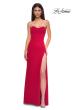 Picture of: Jersey Strapless Dress with Sweetheart Rhinestone Lined Neckline in Red , Style 32829, Detail Picture 20