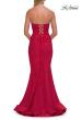 Picture of: Strapless Ruched Mermaid Gown with Lace-Up Back in Red, Style: 33360, Detail Picture 20