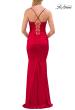 Picture of: Ruched Satin Gown with Sweetheart Neckline and Lace-Up Back in Red, Style: 33764, Detail Picture 20