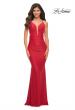 Picture of: Prom Dress with Cut Outs and Tie Back in Red, Detail Picture 1