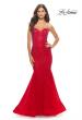 Picture of: Rhinestone Mermaid Prom Dress with Sweetheart Neckline in Red, Style: 31285, Detail Picture 1