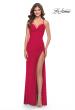 Picture of: Soft Jersey Dress with Knot Detail on Bust and Hip in Red, Style: 31516, Style: 31516
