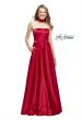 Picture of: Strapless Satin A-line Ball Gown with Attached Choker in Red, Style: 25680, Detail Picture 2