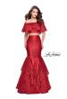 Picture of: Two Piece Off the Shoulder Prom Dress with Floral in Red, Style: 26193, Detail Picture 2