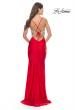 Picture of: Ruched Gown with Rhinestone Bodice and Side Cut Outs in Red, Style: 31606, Detail Picture 2